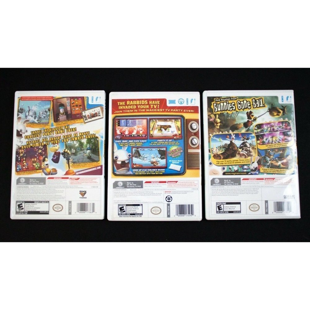 Rayman Raving Rabbids Lot Of 3 WII Action / Adventure (Video Games) - Picture 3 of 3